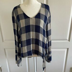 Cloth & Stone Plaid Top
